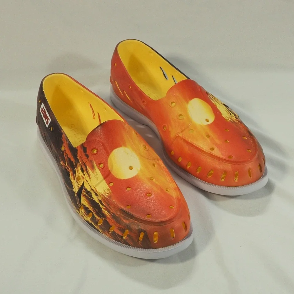 Sperry Jaws Authentic Original Float Boat Shoe Mens 11 Orange Sunset Shark Foam